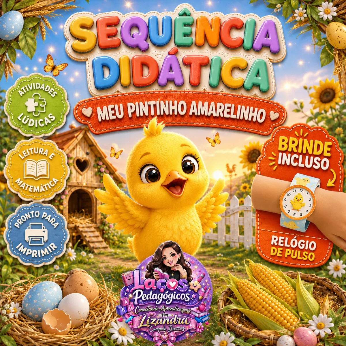 Sequência Didática — Meu Pintinho Amarelinho — capa do material