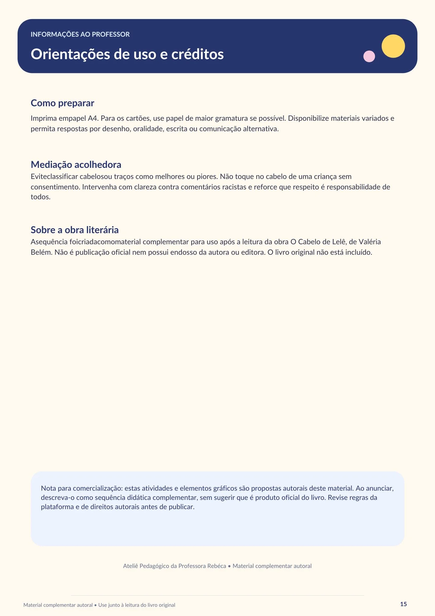 Sequência Didática O Cabelo de Lelê: Atividades de Leitura — amostra 3: Trabalhe identidade, diversidade e respeito com a…