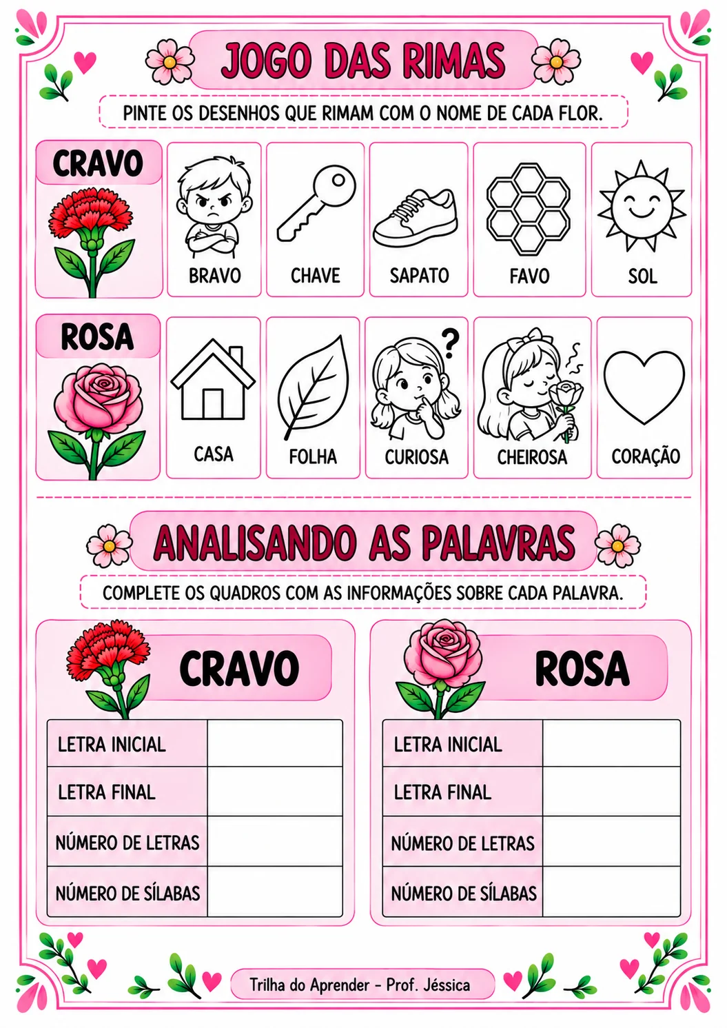 SEQUÊNCIA DIDÁTICA – O CRAVO E A ROSA 🌹 — amostra 2: Um material pensado para trabalhar a tradicional cantiga O Cravo e a…