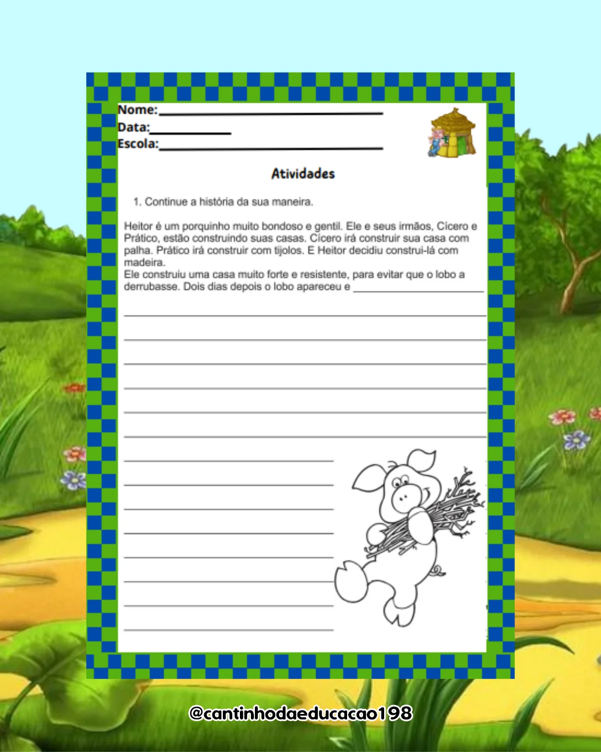 Sequência didática – os três porquinhos – PDF para Imprimir — amostra 5: Uma sequência didática encantadora para trabalhar…