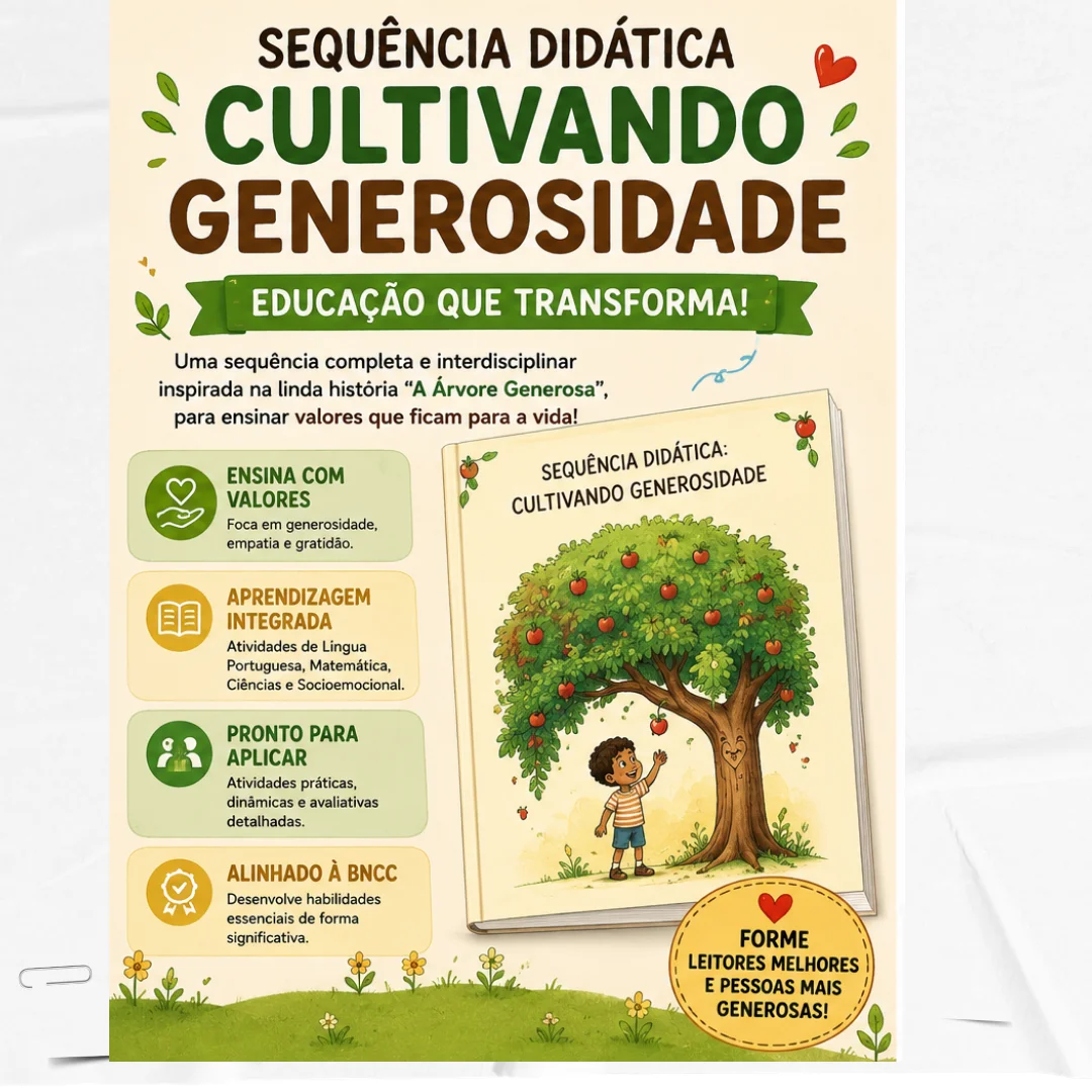 Roteiro de aulas  Árvore generosa  , interdisciplinar — capa do material