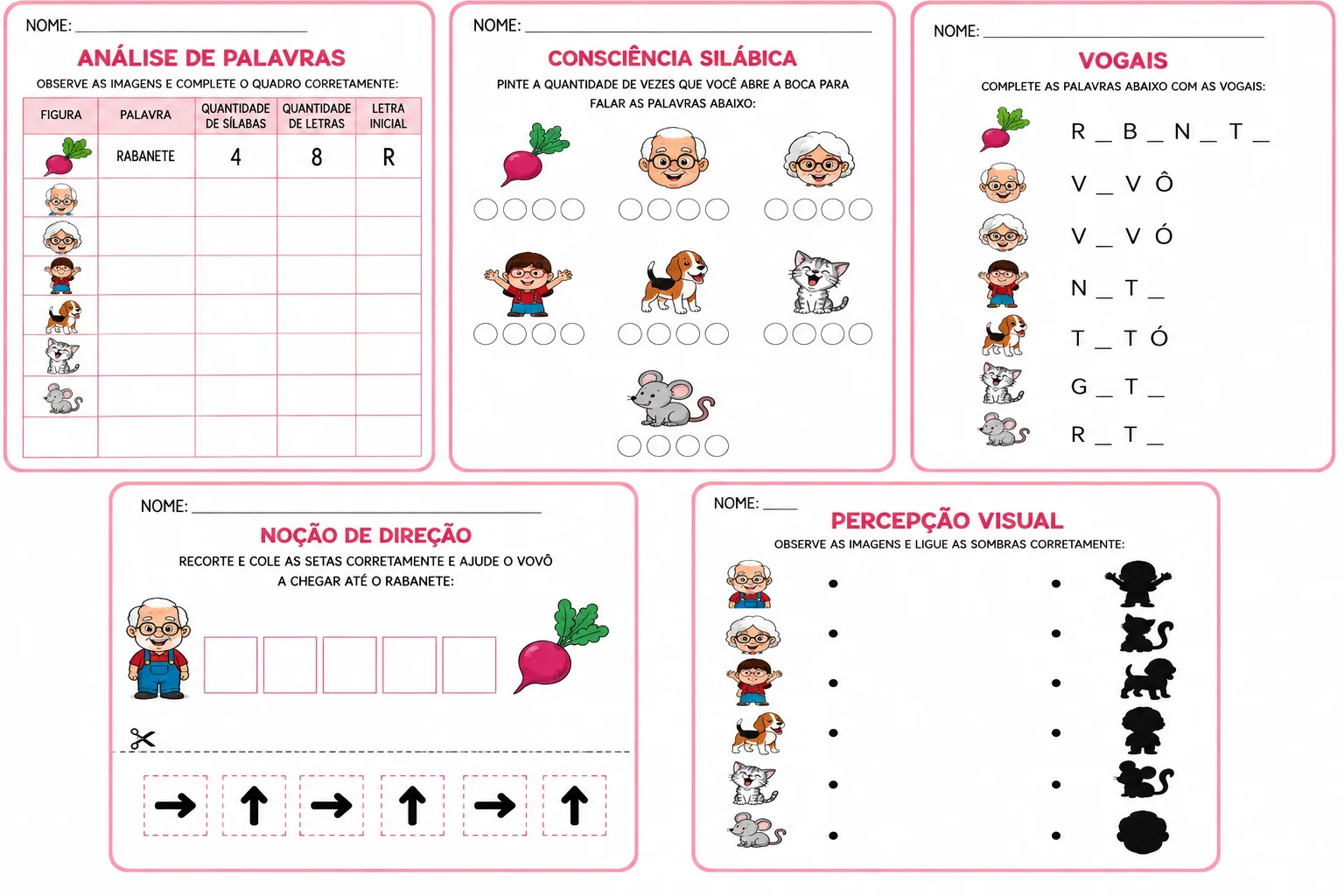 Sequência Didática para alfabetização O Grande Rabanete — amostra 1: Sequência didática inspirada em O Grande Rabanete com…