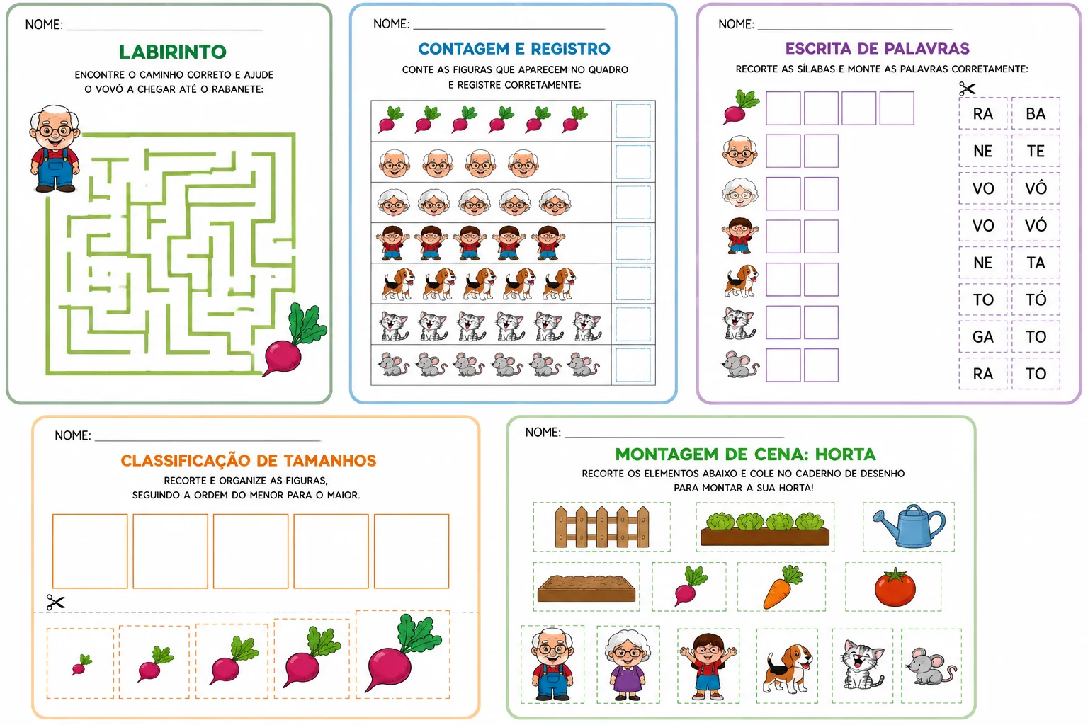 Sequência Didática para alfabetização O Grande Rabanete — amostra 2: Sequência didática inspirada em O Grande Rabanete com…