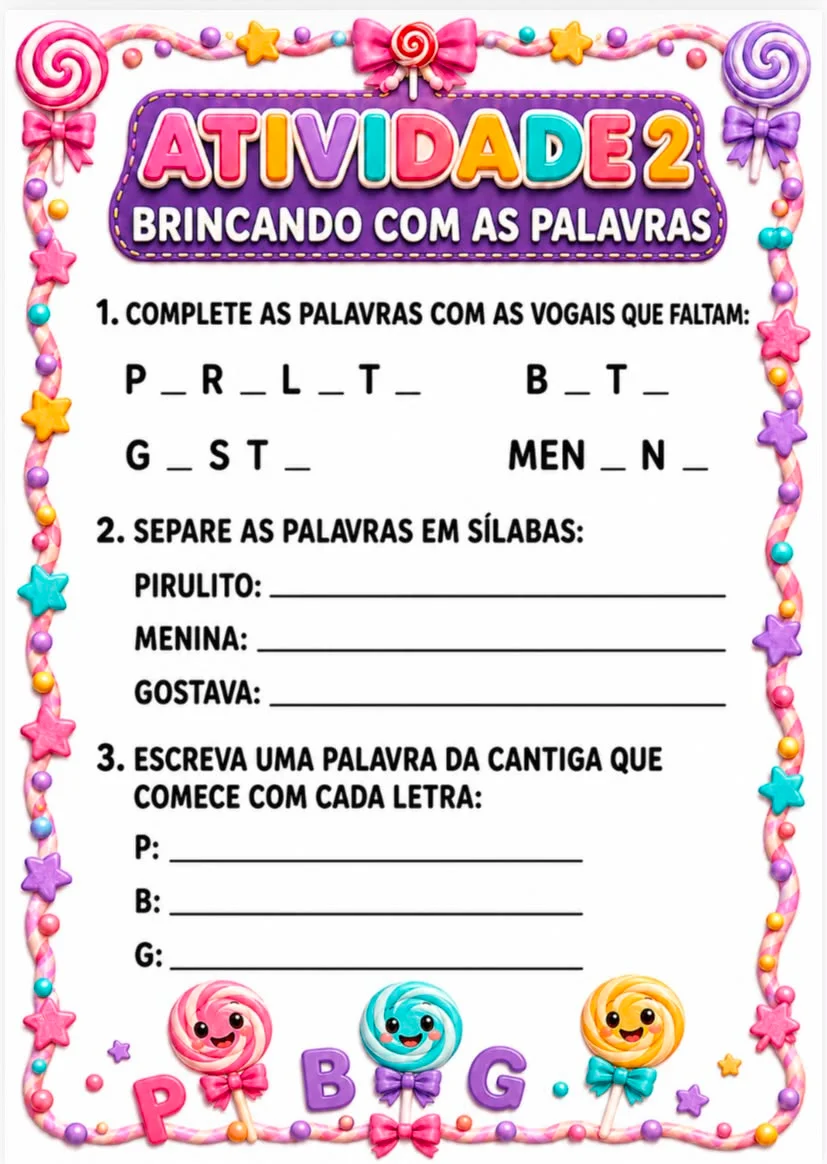 Sequência didática “Pirulito que Bate, Bate” — amostra 6: A sequência didática “Pirulito que Bate, Bate” chegou para…
