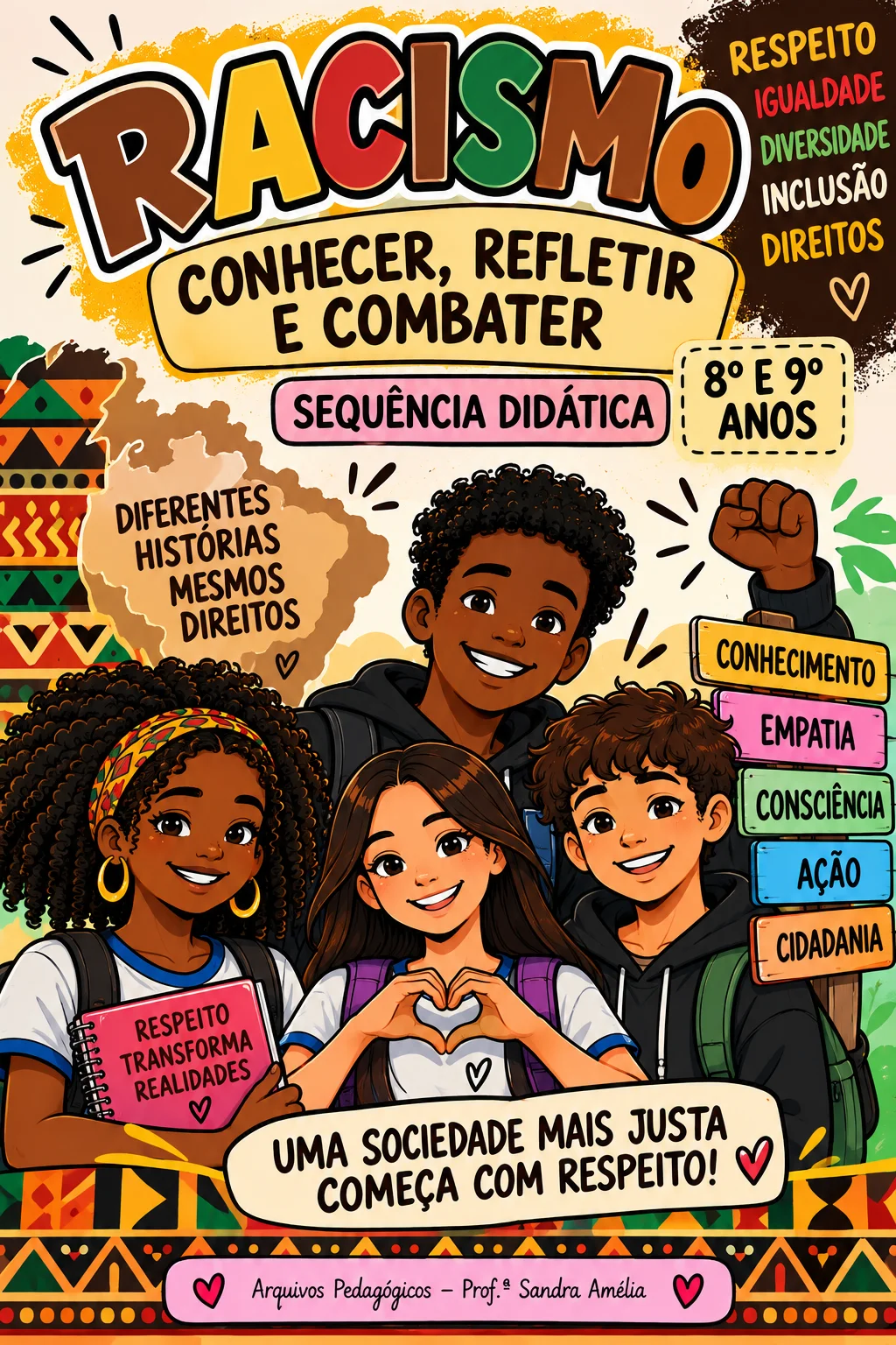 📚✊🏿 SEQUÊNCIA DIDÁTICA – RACISMO: CONHECER, REFLETIR E COMBATER — amostra 2: ✨ DIFERENCIAIS DO MATERIAL