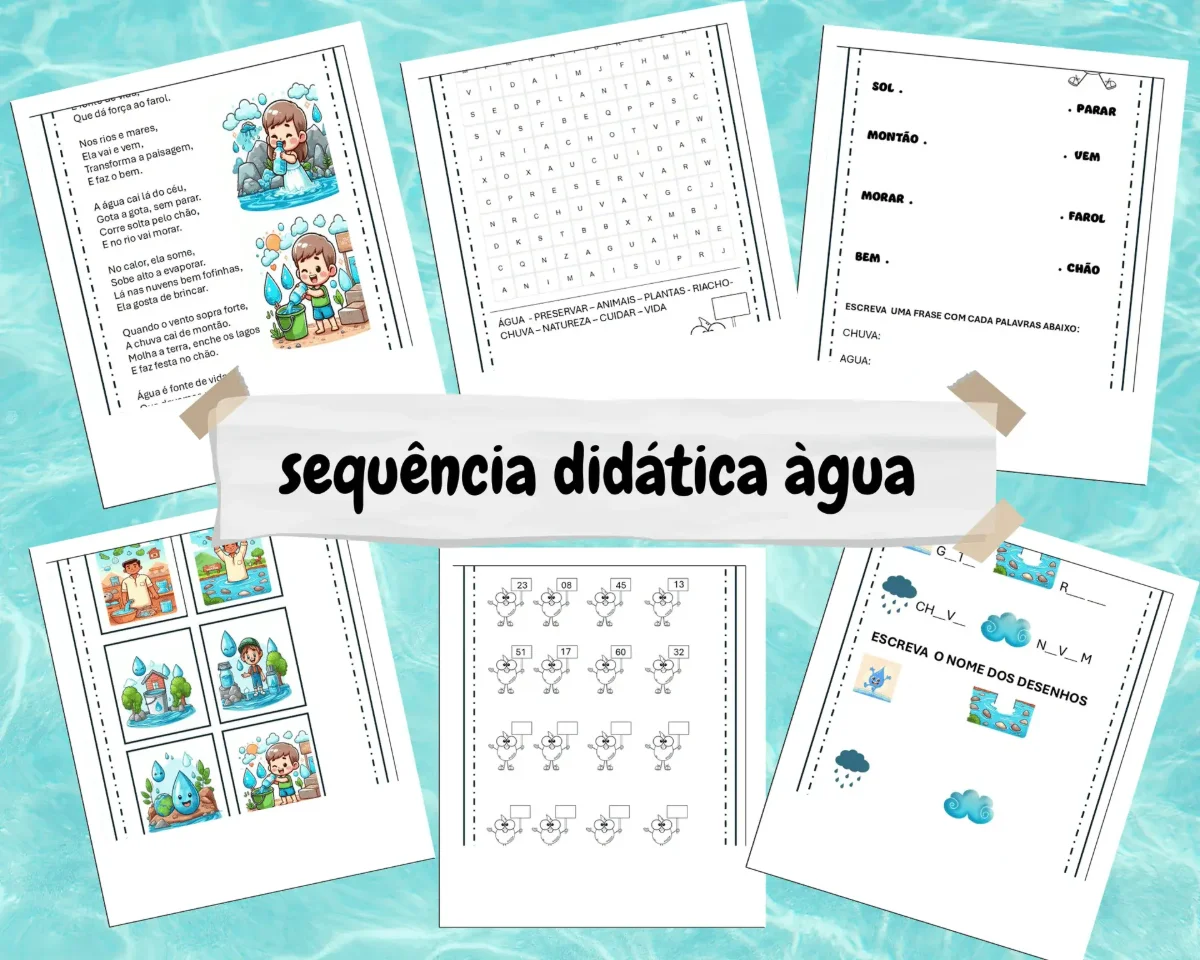 Sequência Didática : Tema Água (Poema, Interpretação e Jogos) — amostra 2: Esta Sequência Didática sobre a Água é o recurso…