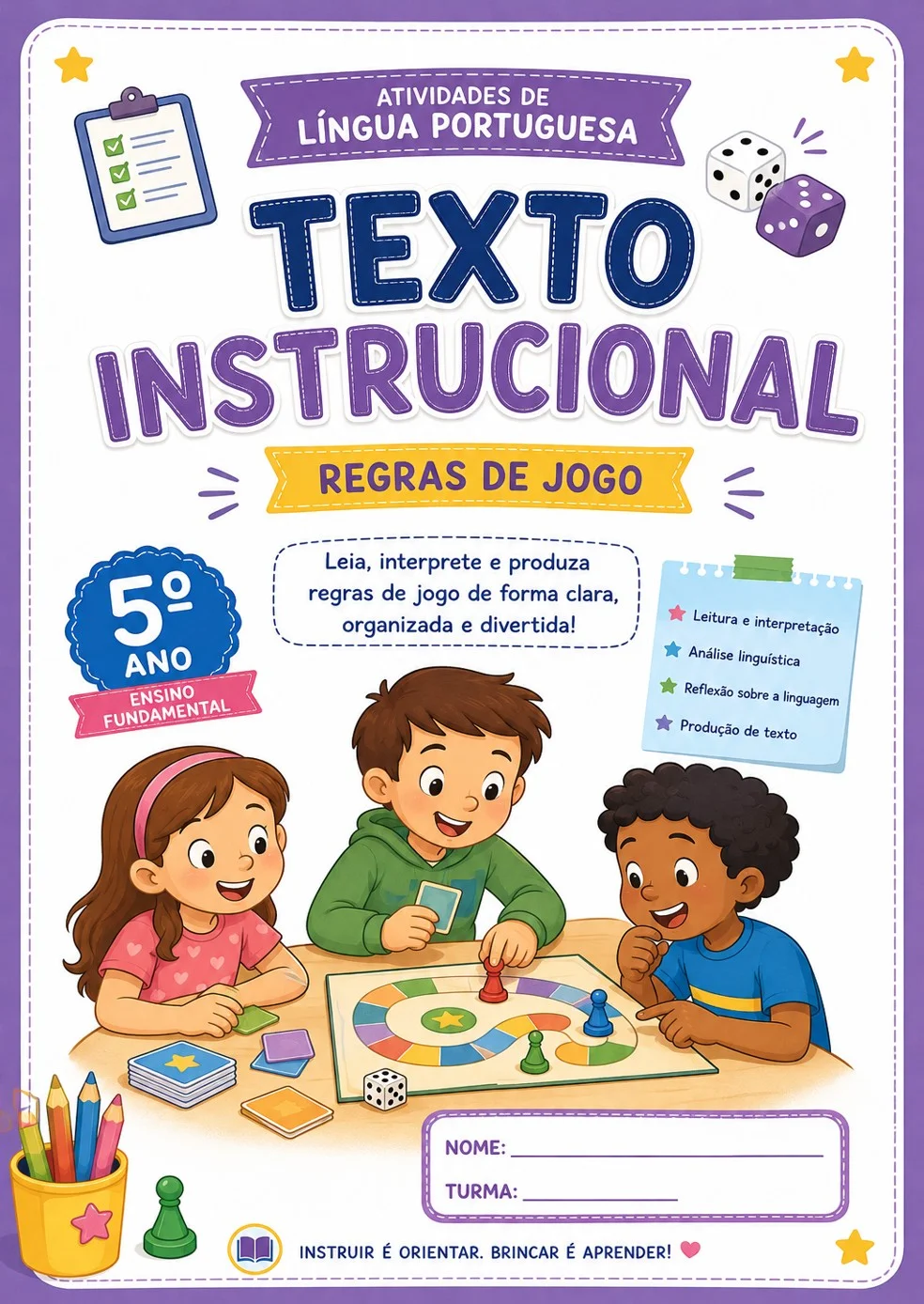 Sequência Didática Texto Instrucional 5 ano — Português para 5º ano: Material de Língua Portuguesa para o 5º ano com…