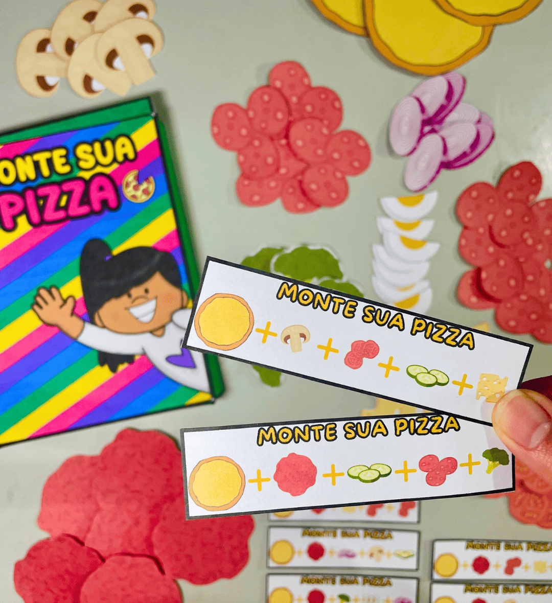 Sequência Lógica de Pizza: Monte Sua Pizza em PDF — amostra 2: O que vem no material