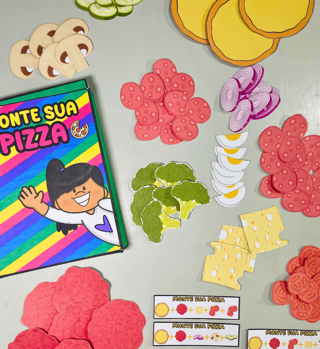 Sequência Lógica de Pizza: Monte Sua Pizza em PDF — Atividades para Educação Infantil: Uma brincadeira de montar pizzas…