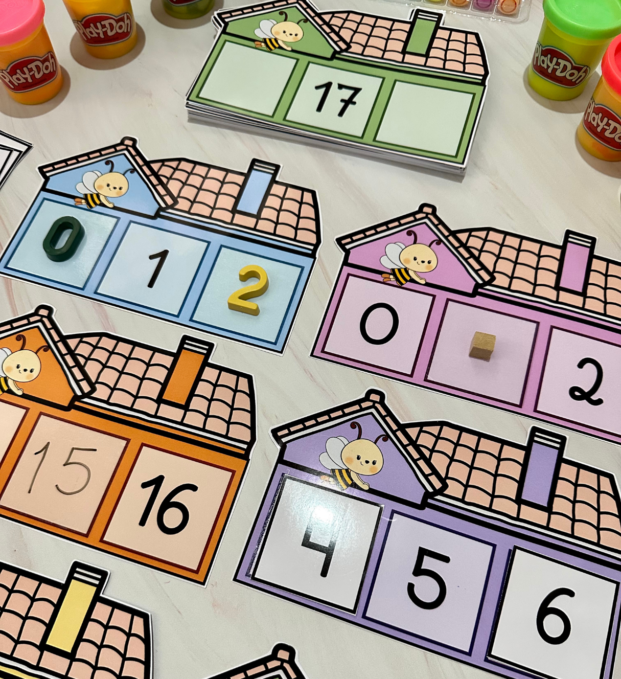 Sequência numérica: Casinha dos Números com 100 fichas — Matemática para Educação Infantil: Explore os numerais de 0 a 100…