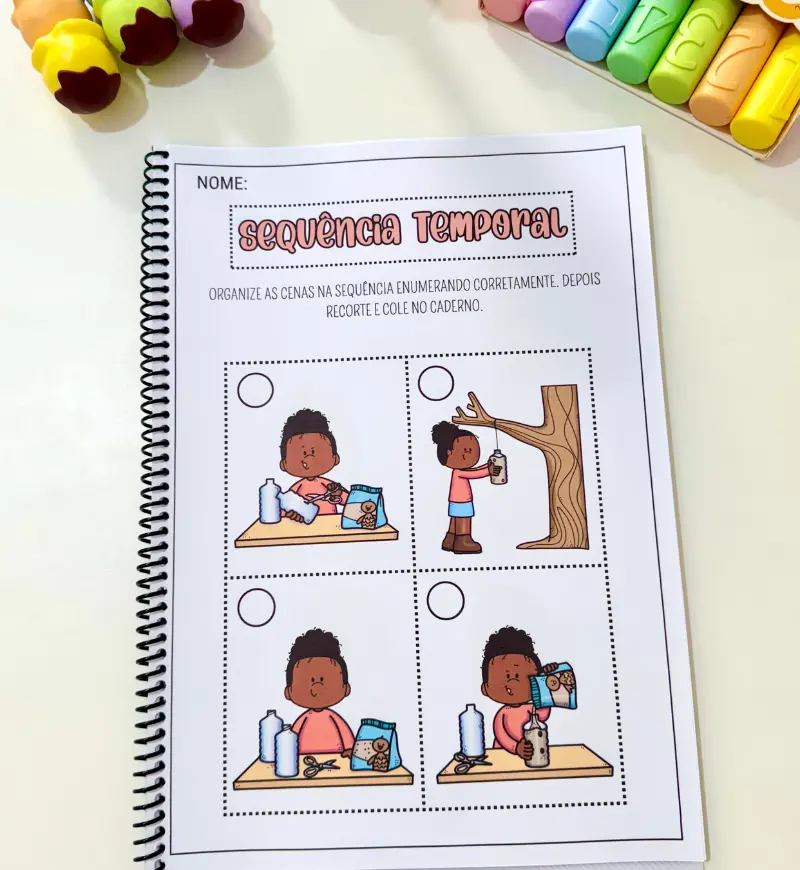 Sequência temporal: apostila de atividades para Educação Infantil — amostra 3: Como usar as atividades em sala