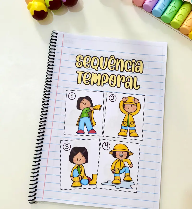 Sequência temporal: apostila de atividades para Educação Infantil — Apostilas para Educação Infantil: Trabalhe início, meio…