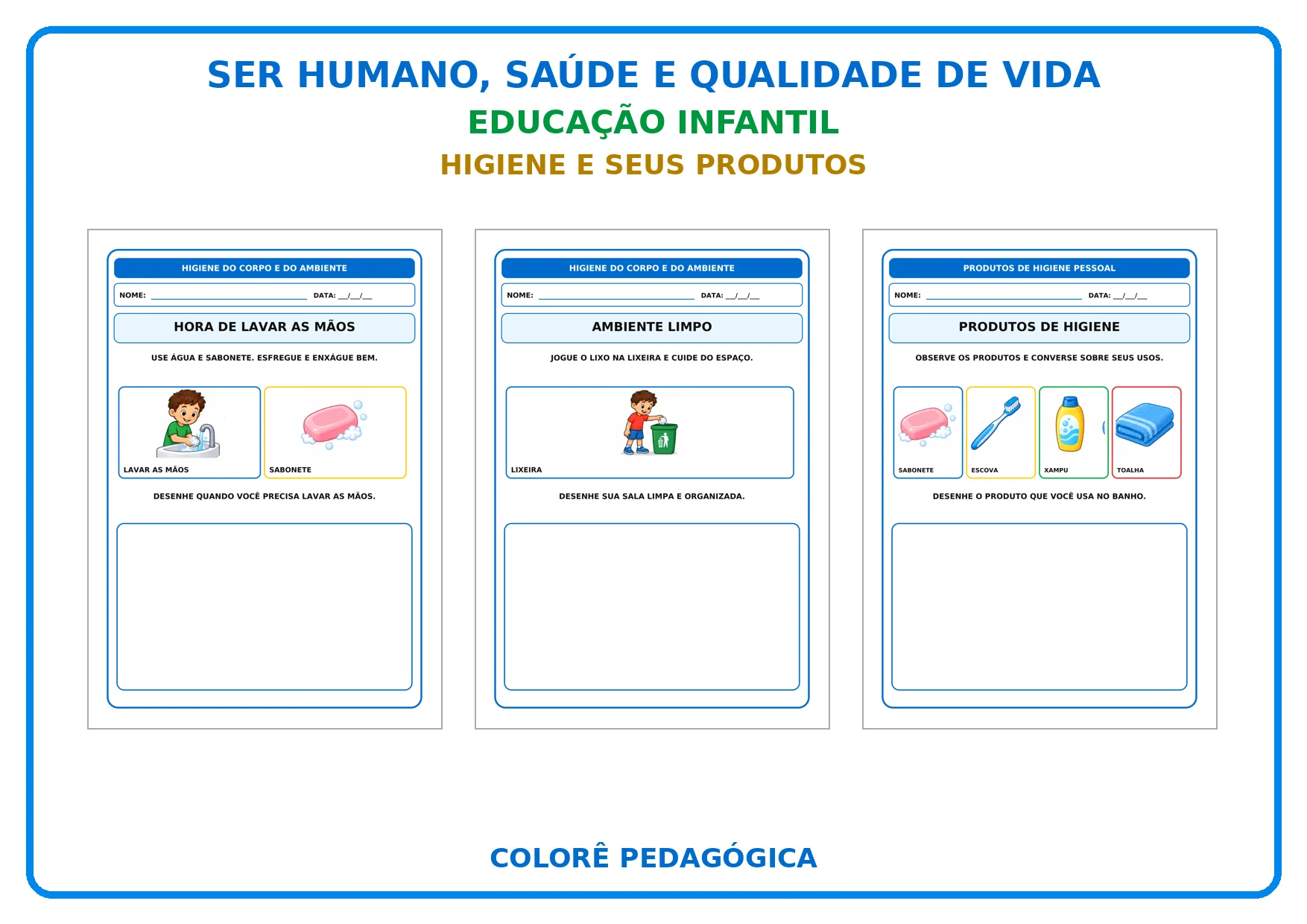 Ser Humano, Saúde e vida 30 Atividades para Educação Infantil — amostra 3: Explore o corpo humano, os sentidos, os…