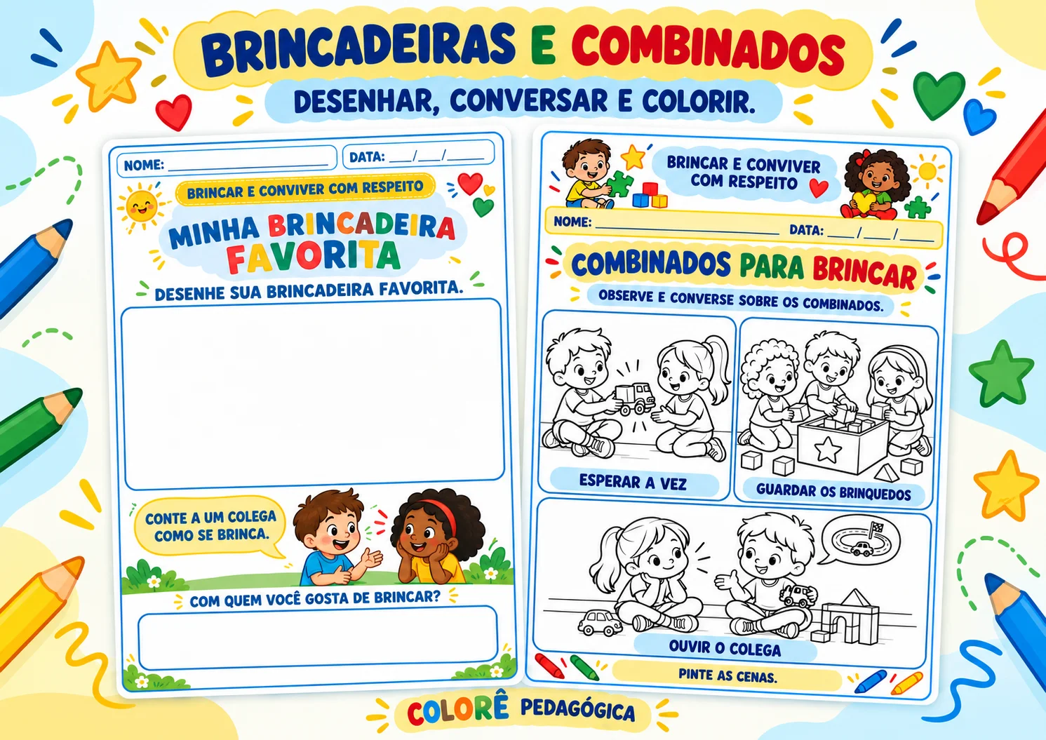 Série Brincar e Conviver com Respeito — 5 Atividades Educação Infantil — amostra 1: A série Brincar e Conviver com Respeito…