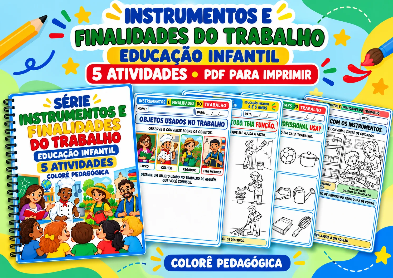Série Instrumentos e Finalidades do Trabalho Educação Infantil — capa do material