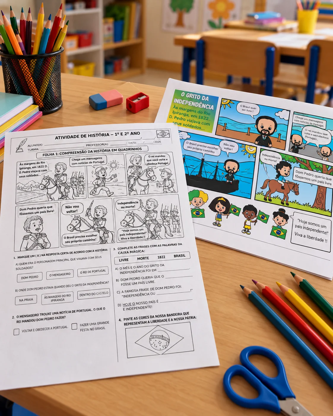 sete de setembro - historia em quadrinhos — amostra 1: ✅Este kit pedagógico aborda a Independência do Brasil de forma…