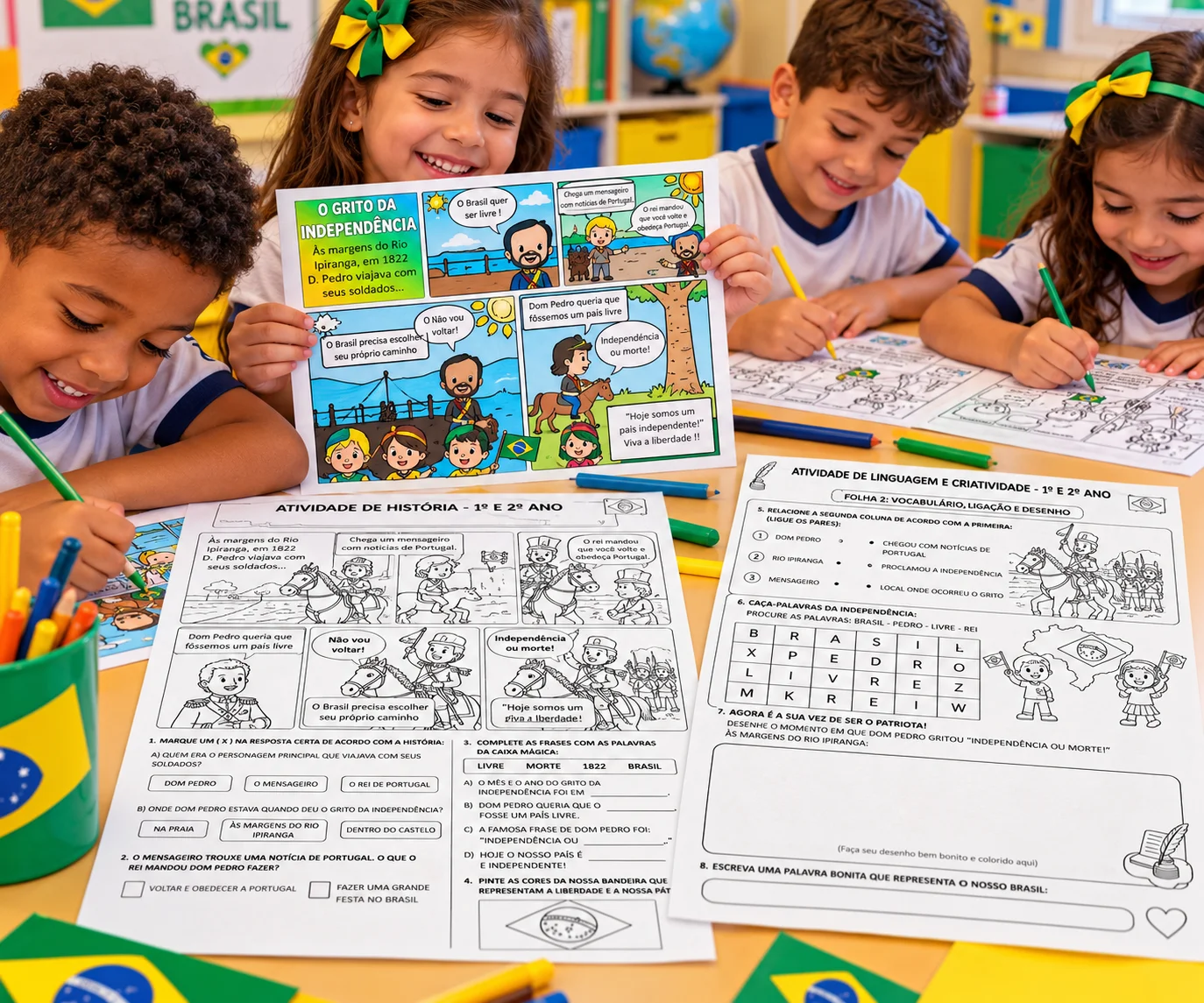 sete de setembro - historia em quadrinhos — amostra 3: 📚✨Atividades da Independência do Brasil com historinha em…