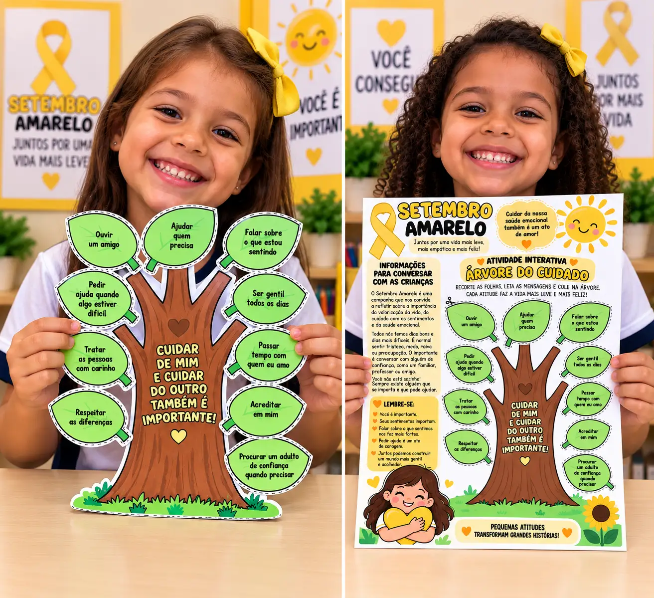 Setembro Amarelo – Árvore do Cuidado – PDF para Imprimir — amostra 1: Formato e entrega
