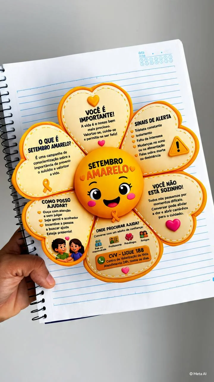 Setembro Amarelo na escola – PDF para Imprimir — Atividades para Todas as séries: Setembro Amarelo na escola Trabalhar o…