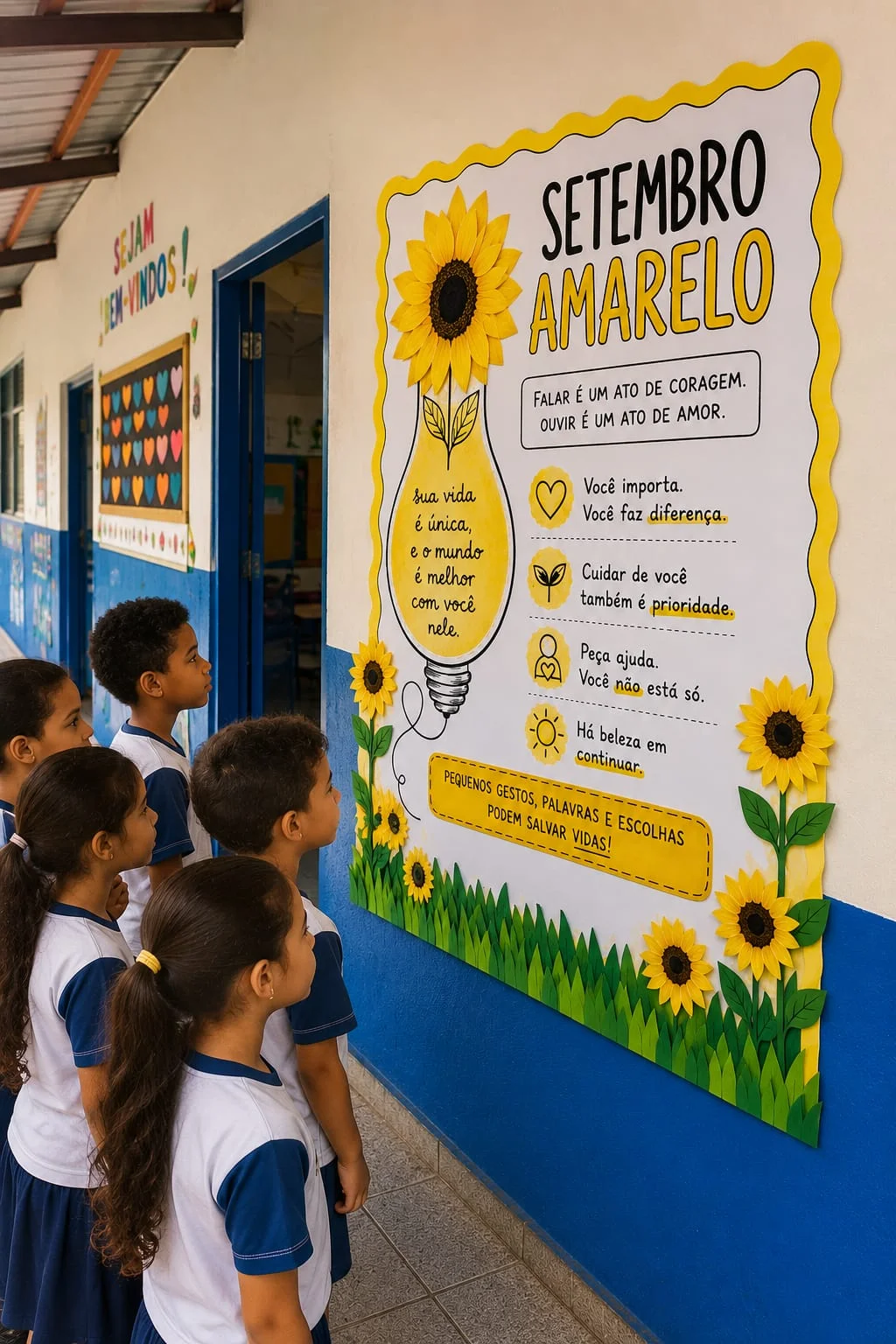 Setembro Amarelo – Painel + Atividades + Sequência Pedagógica-EI03EO01 — amostra 1: 📚 O KIT INCLUI:
