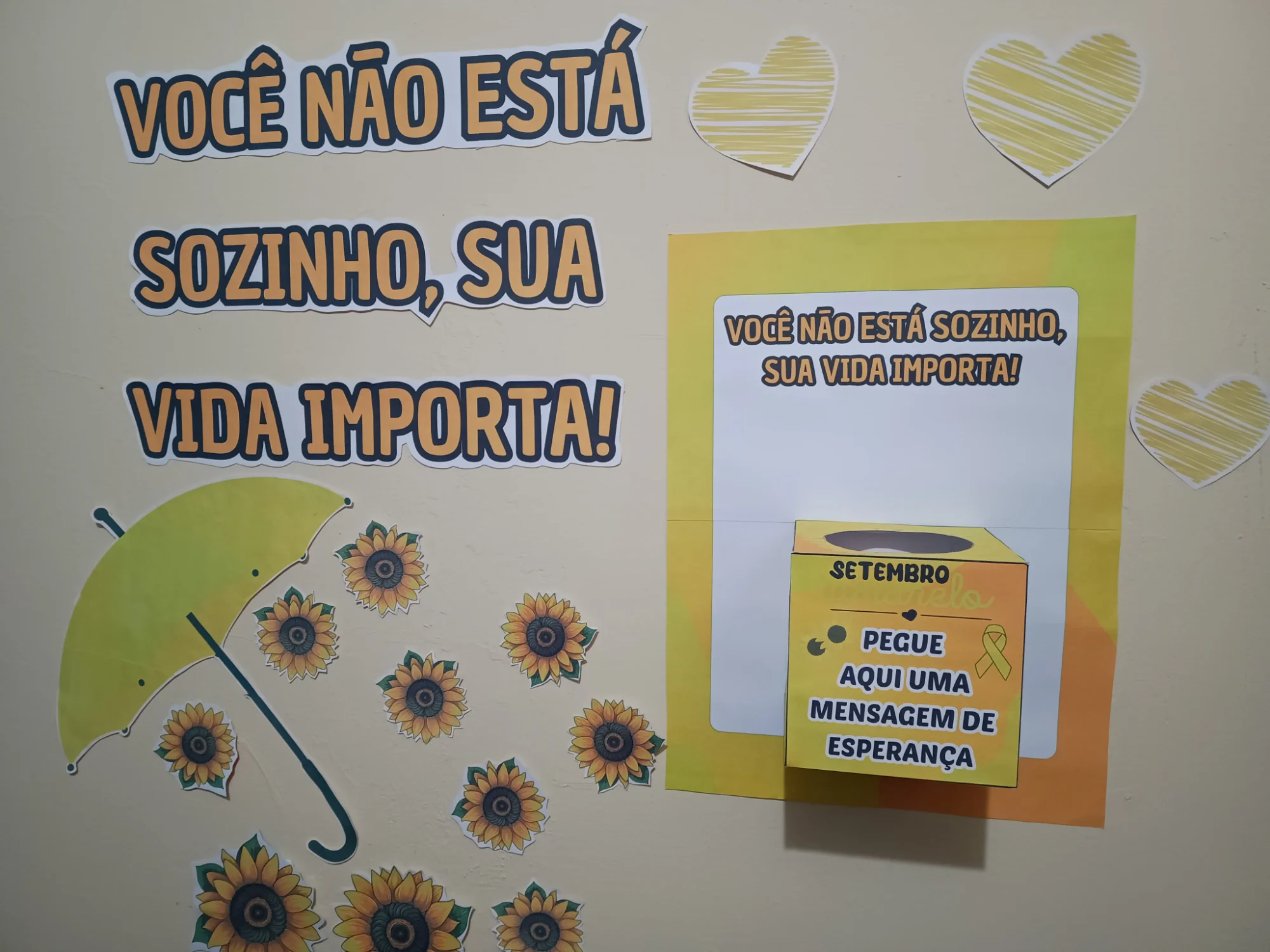 SETEMBRO AMARELO: PAINEL + CAIXA DE MENSAGEM — amostra 1: 📋 Informações Importantes do Material: