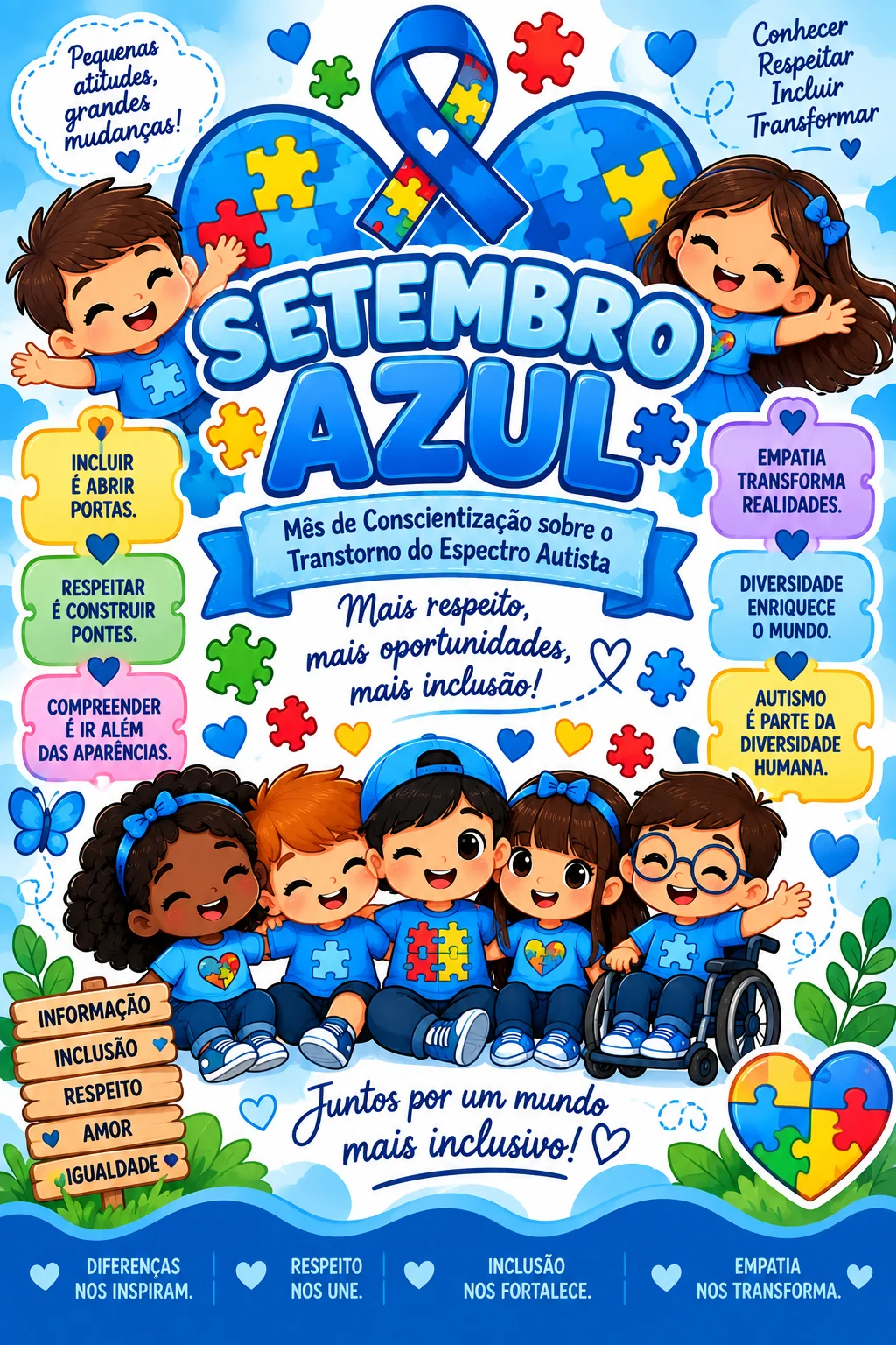💙 Setembro Azul – Painel de Conscientização e Inclusão — amostra 1: Setembro Azul – Painel de Conscientização e Inclusão…