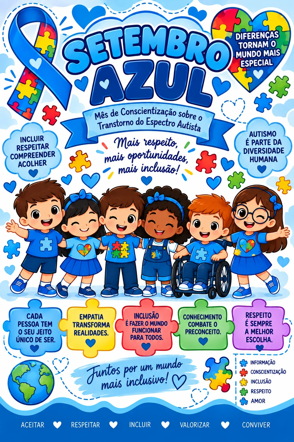 💙 Setembro Azul – Painel de Conscientização e Inclusão — amostra 2: Setembro Azul – Painel de Conscientização e Inclusão…