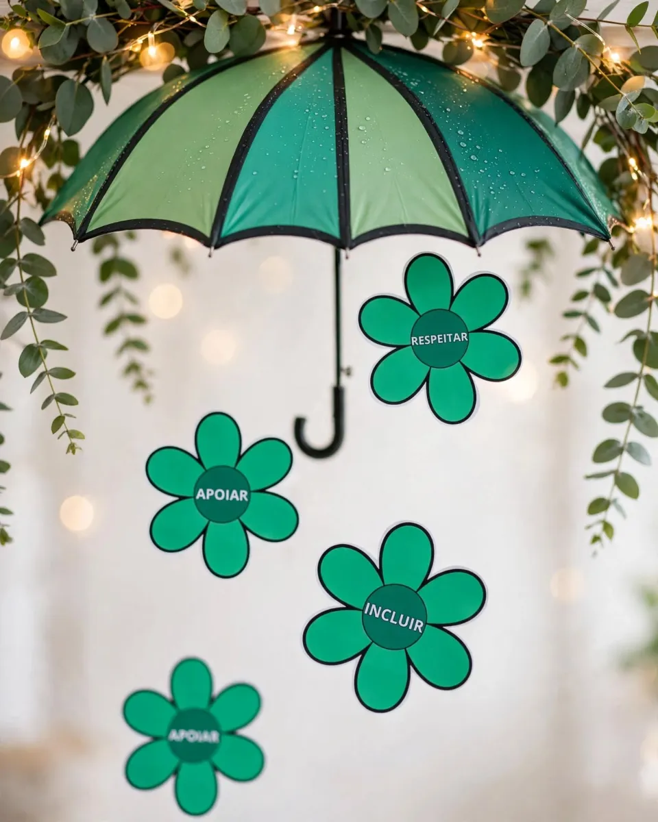 Setembro Verde - Cartaz + Guarda Chuva + Mensagens — amostra 3: Um recurso lindo, colorido e cheio de significado para…