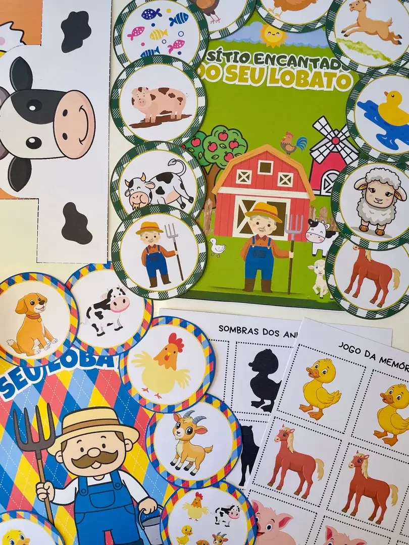 Seu Lobato: Luva Musical Interativa + Painel O Sítio Encantado — Alfabetização para Educação Infantil: Kit pedagógico Seu…