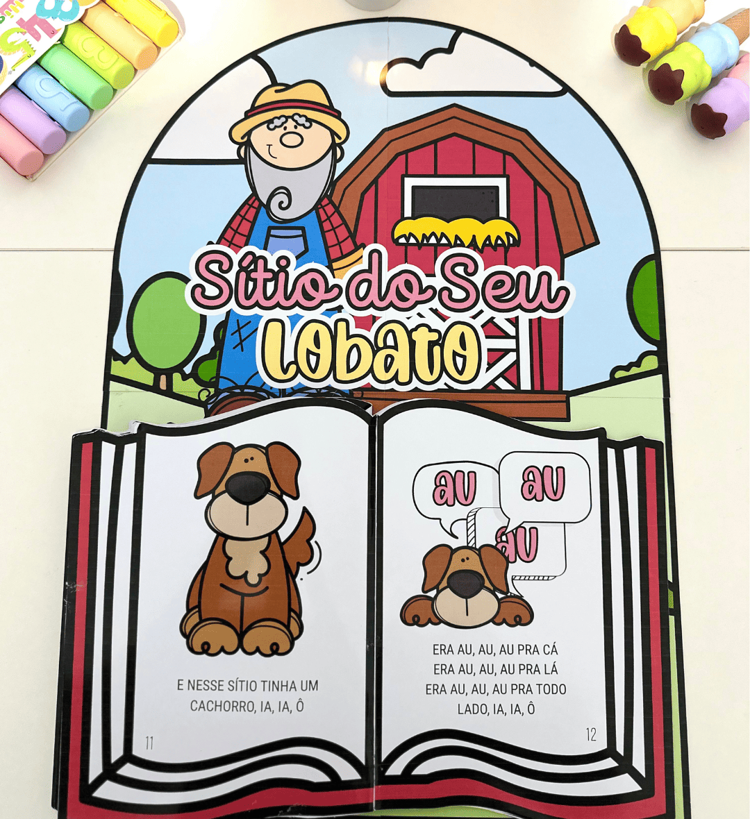Seu Lobato Tinha um Sítio: Livro e Luva para Imprimir — amostra 1: Seu Lobato Tinha um Sítio: música e imagens na Educação…
