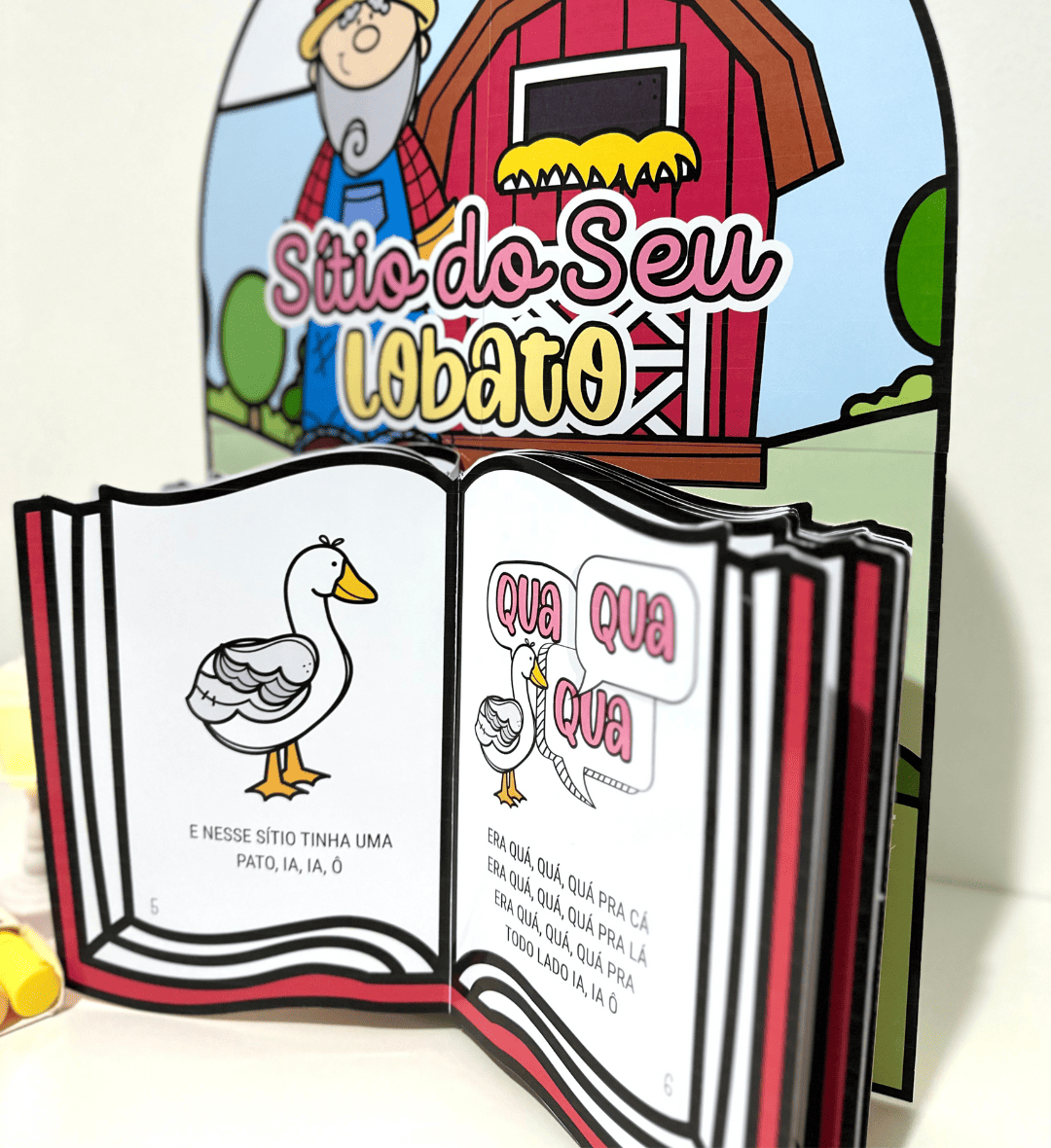 Seu Lobato Tinha um Sítio: Livro e Luva para Imprimir — amostra 3: Como usar em sala de aula