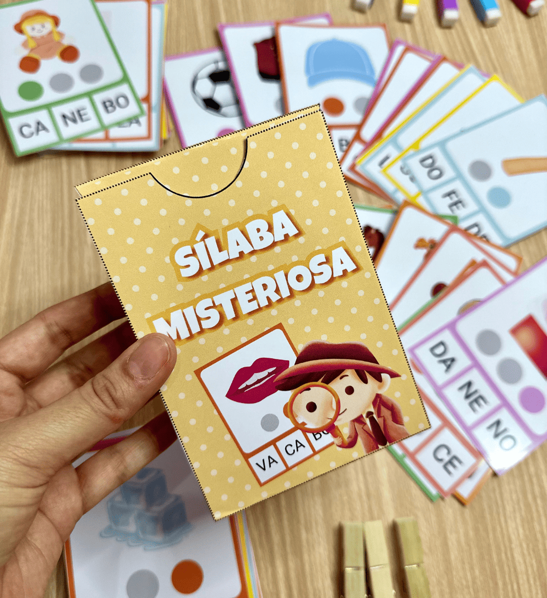 Sílaba Misteriosa: 130 Fichas para Alfabetização em PDF — amostra 6: Apoie o avanço nas hipóteses de escrita com 130 fichas…