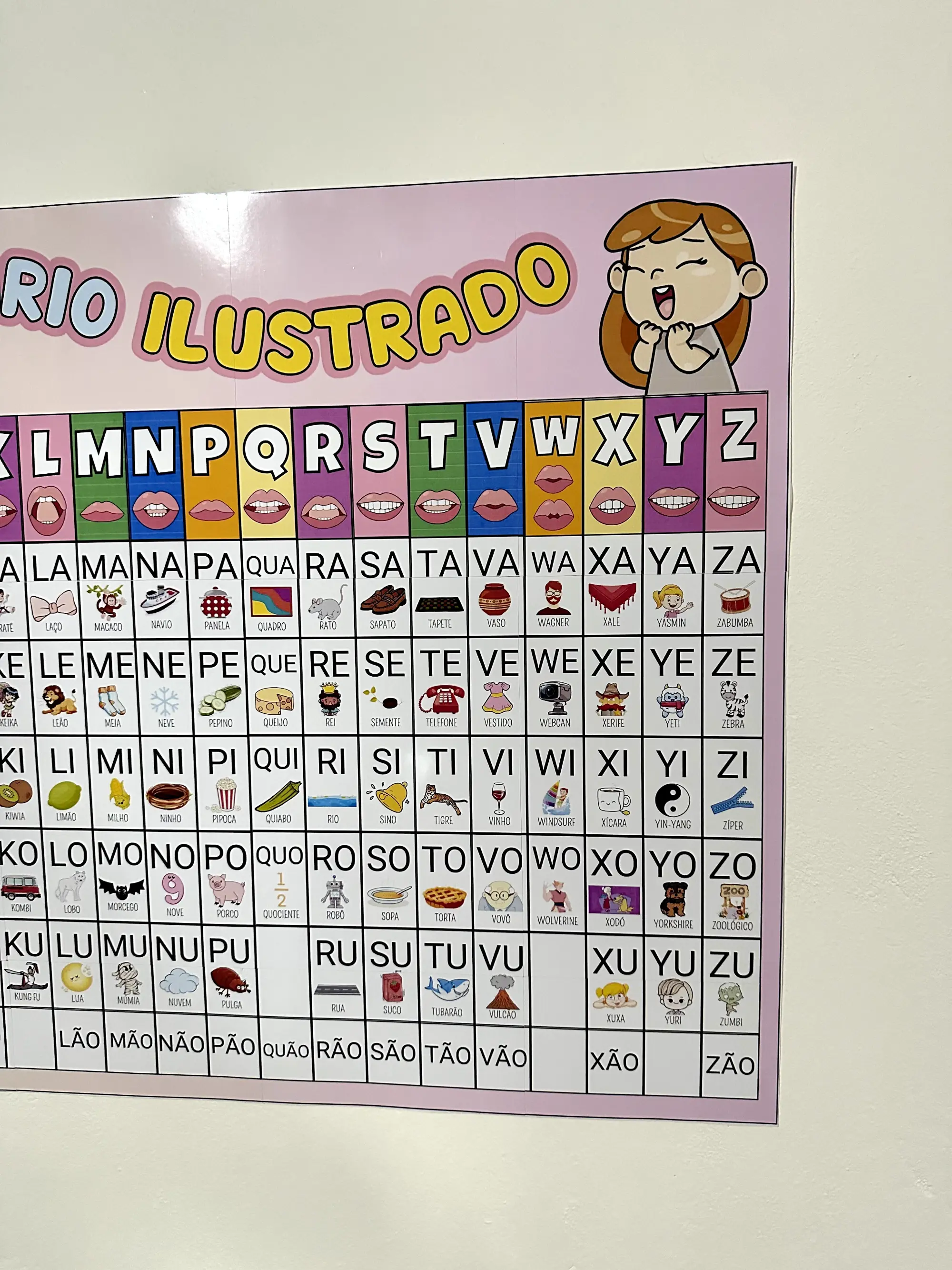 Silabário Ilustrado para Alfabetização em PDF — amostra 2: Silabário ilustrado com sílabas simples e palavras de exemplo…