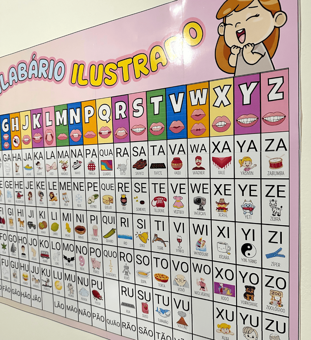 Silabário ilustrado para imprimir: sílabas simples — amostra 6: Apoie a leitura e a escrita com um silabário ilustrado de…