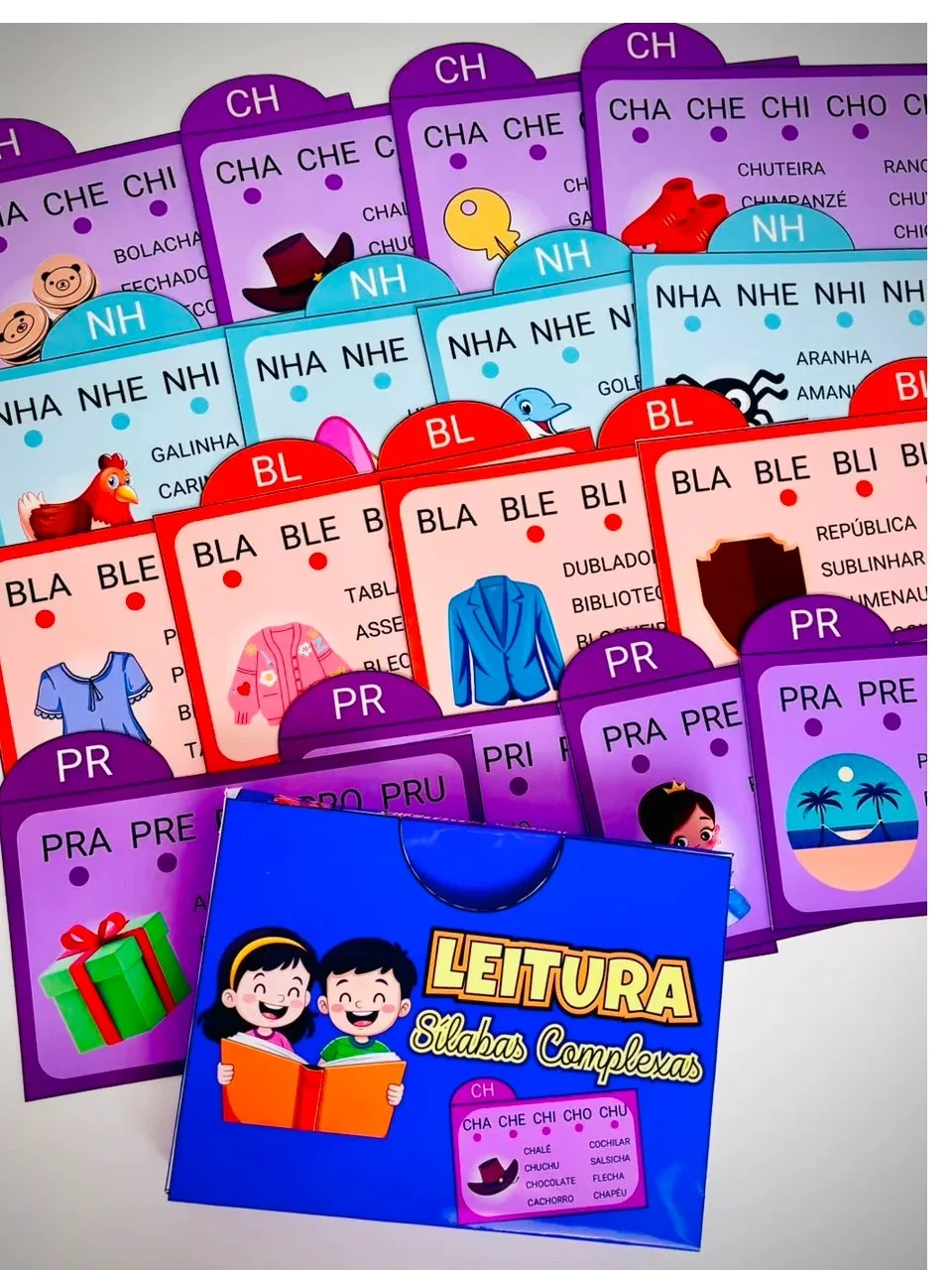 Sílabas Complexas 1º e 2º Ano. Fichas de Leitura — capa do material