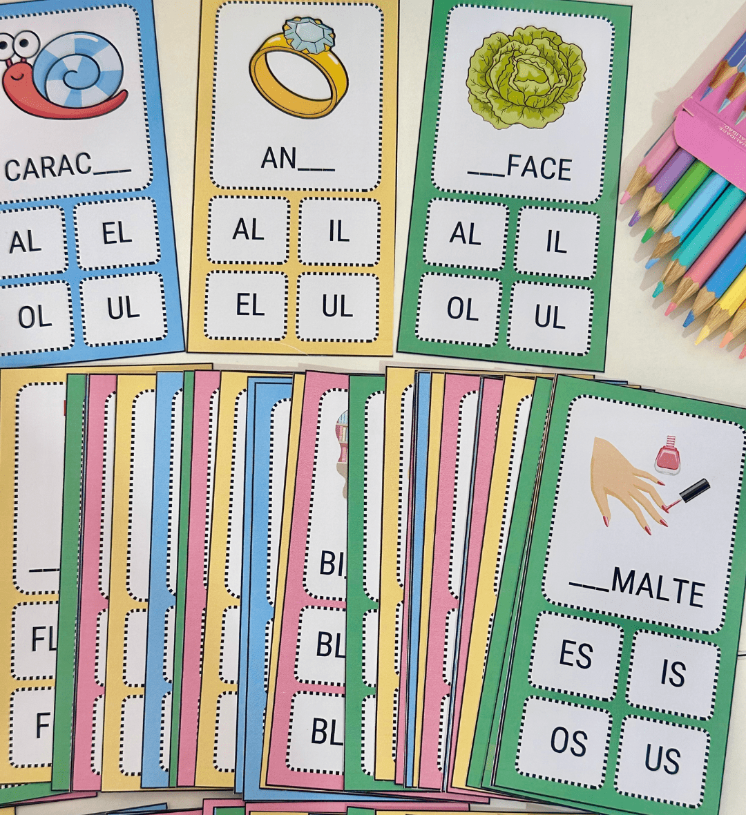 Sílabas Complexas: 100 Fichas para Completar Palavras em PDF — amostra 5: Trabalhe sílabas complexas na alfabetização com…