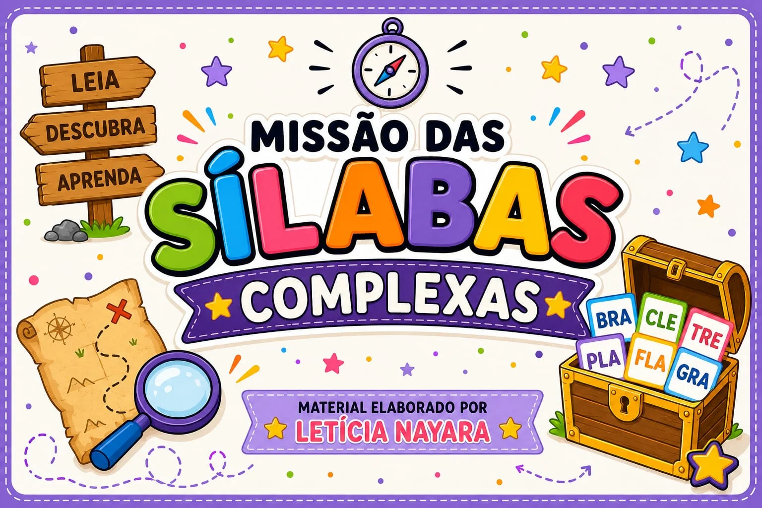 Sílabas Complexas - Jogo de trilha - 1º ao 5º ano — capa do material