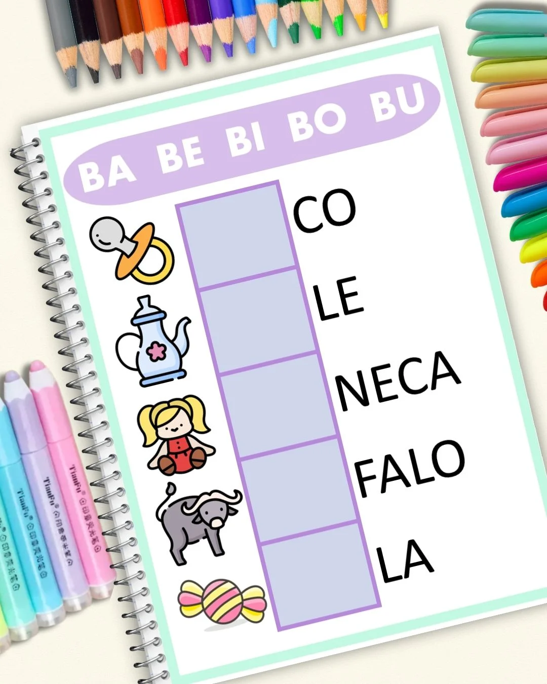 Sílabas iniciais atividade educação especial alfabetização consciência fonológica PDF para imprimir — amostra 1: Transforme…