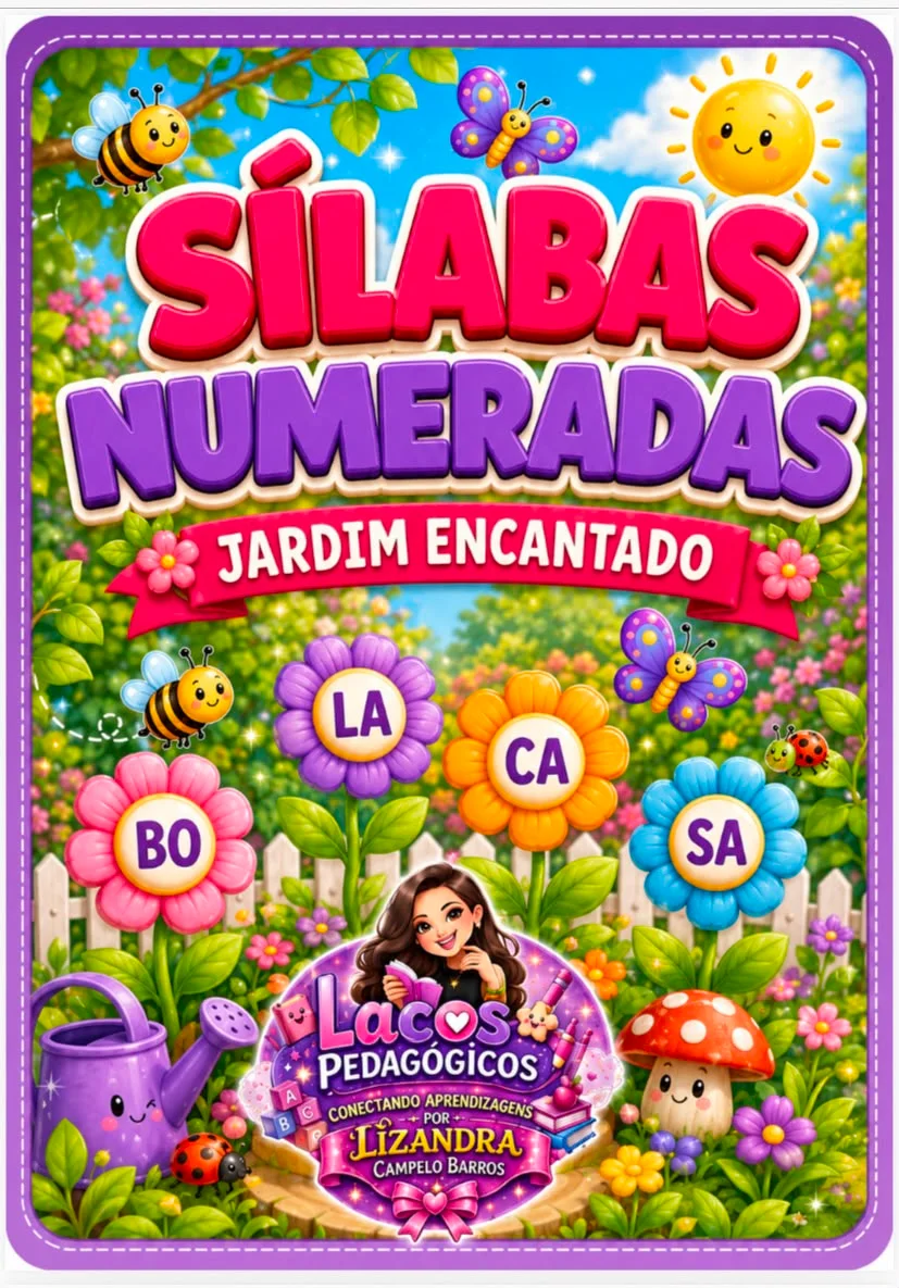 SÍLABAS NUMERADAS — Alfabetização para 1º ano: 🌸✨ SÍLABAS NUMERADAS – JARDIM ENCANTADO ✨🌸 Transforme a alfabetização em…