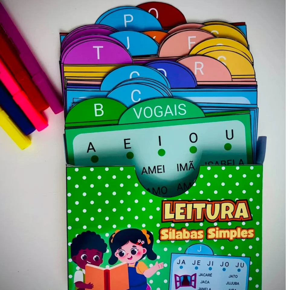 Sílabas Simples 1º Ano e 2º Ano. Fichas de Leitura — Alfabetização para 1º ano: 55 fichas de leitura com sílabas simples,…