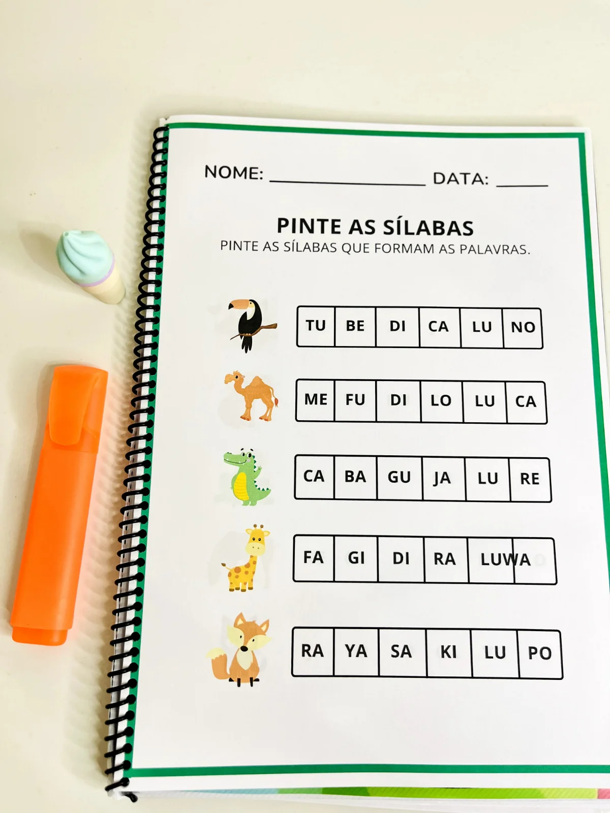 Sílabas Simples: 62 Páginas de Atividades em PDF — amostra 3: Apostila com 62 páginas de sílabas simples, da família…