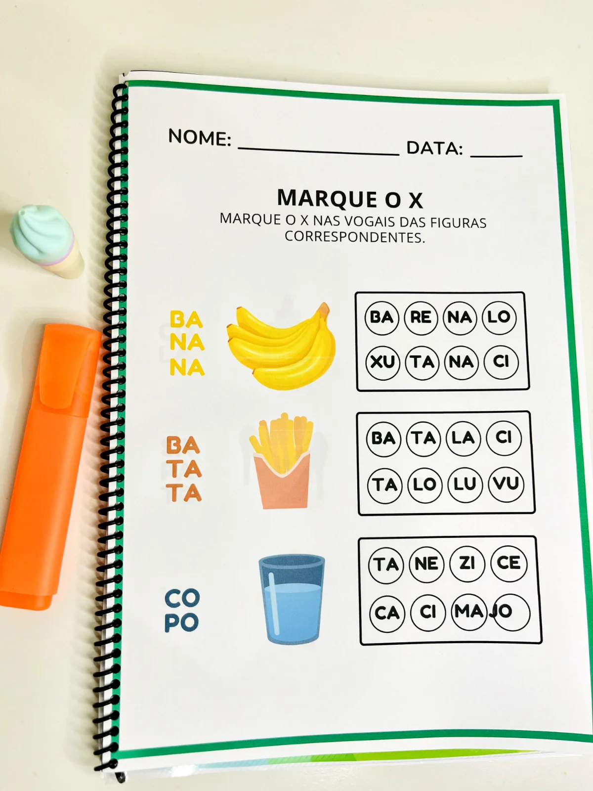 Sílabas Simples: 62 Páginas de Atividades em PDF — amostra 7: Apostila com 62 páginas de sílabas simples, da família…