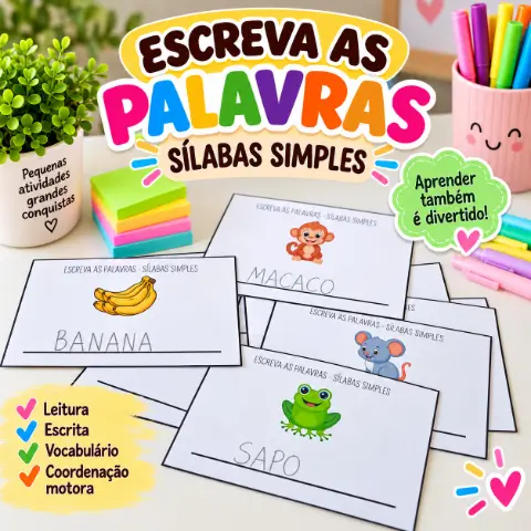 Sílabas Simples – Atividade de Alfabetização — capa do material