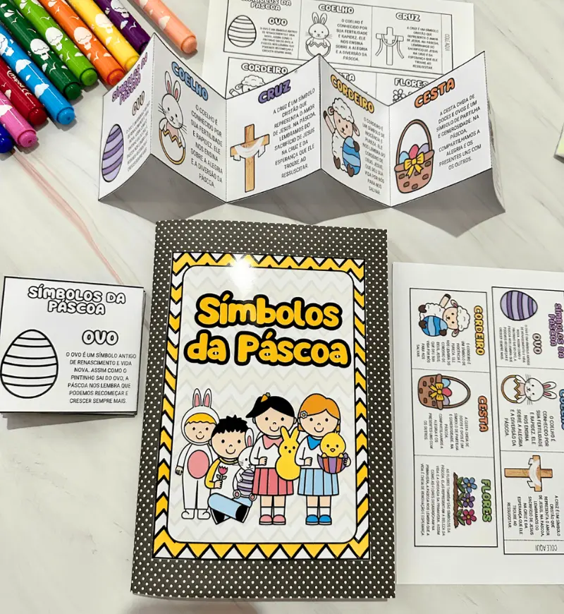 Símbolos da Páscoa: Livro e Livrinho em PDF para Imprimir — amostra 3: Como usar em sala de aula
