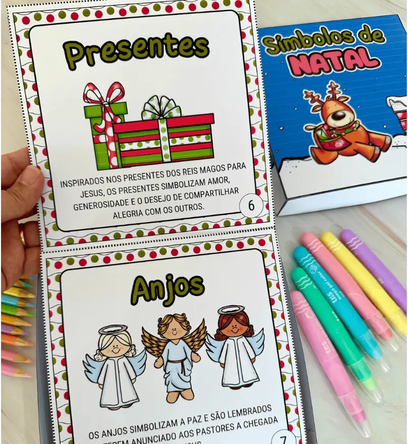 Símbolos do Natal: História na Caixa em PDF para Imprimir — amostra 1: História na caixa para abordar os símbolos do Natal