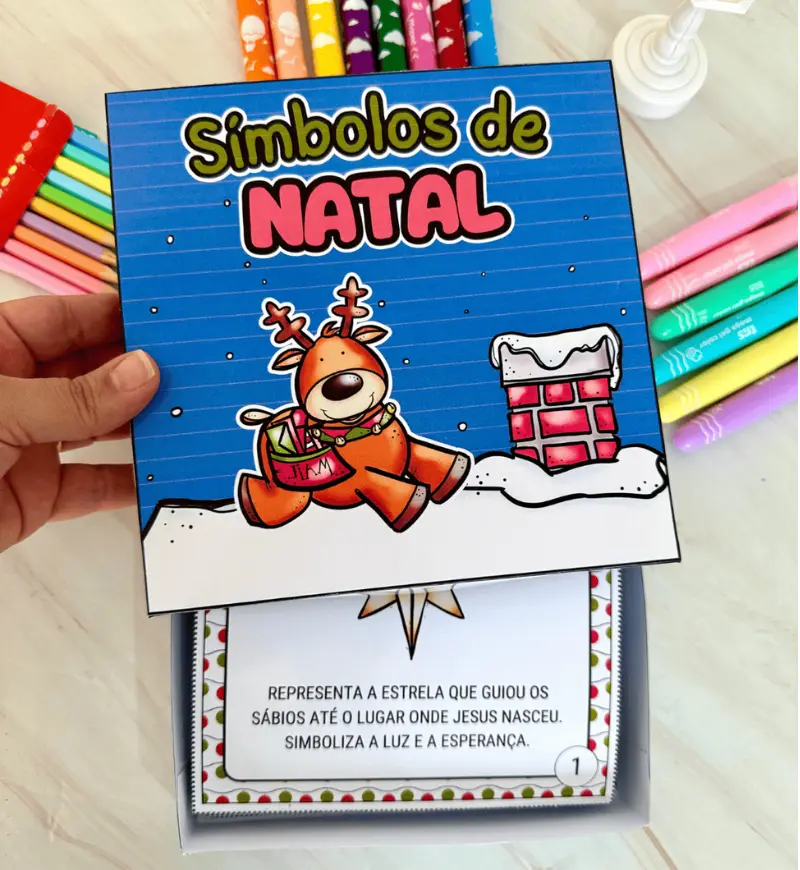 Símbolos do Natal: História na Caixa em PDF para Imprimir — História para Educação Infantil: Apresente os símbolos do Natal…