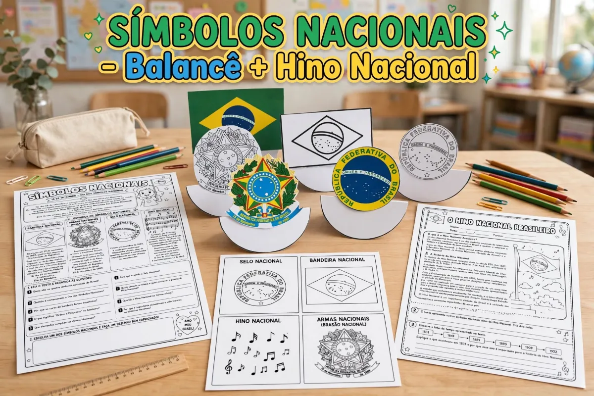 Símbolos Nacionais - Balancê + Hino Nacional + Atividades — História para 4º ano: Com o BALANCE – SÍMBOLOS NACIONAIS, a…