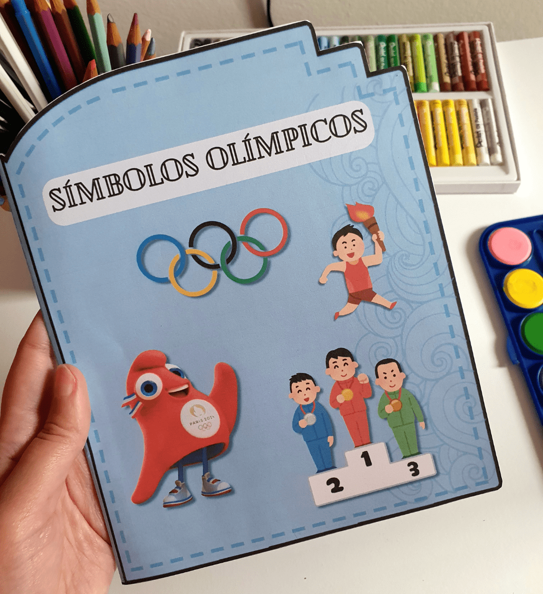 Símbolos Olímpicos: livro em PDF para Educação Infantil — amostra 1: Livro de símbolos olímpicos para imprimir