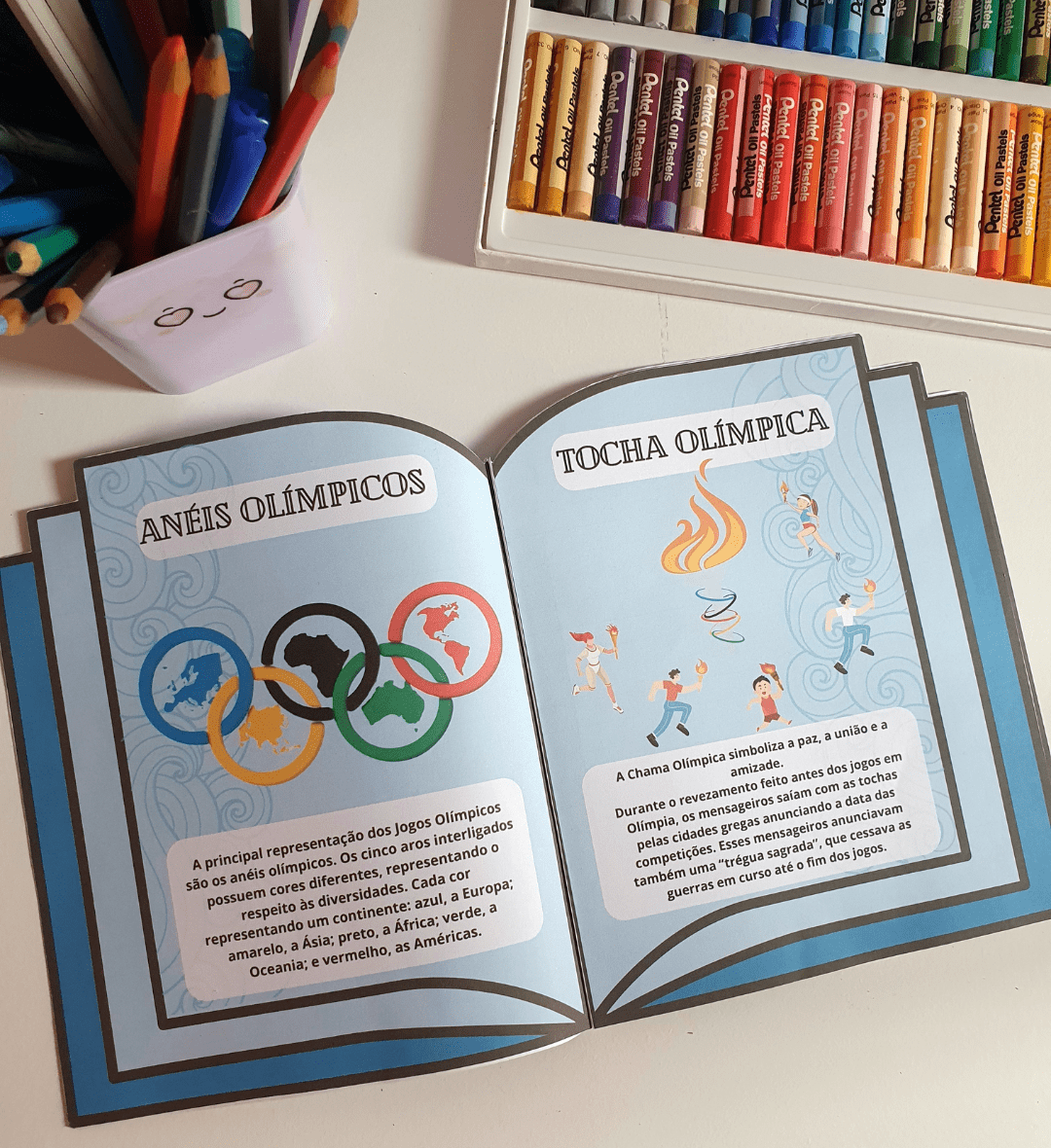 Símbolos Olímpicos: livro em PDF para Educação Infantil — Apostilas para Educação Infantil: Apresente os símbolos olímpicos…