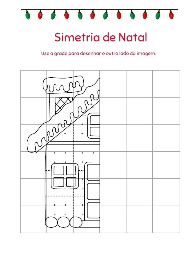 🎄✨ SIMETRIA DE NATAL – APRENDER, DESENHAR E SE DIVERTIR! ✏️🎅 — amostra 2: Com o material Simetria de Natal , as crianças…